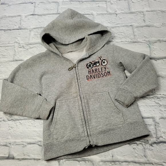 Harley Davidson Kid's Gray Hoodie size XS - Picture 1 of 5